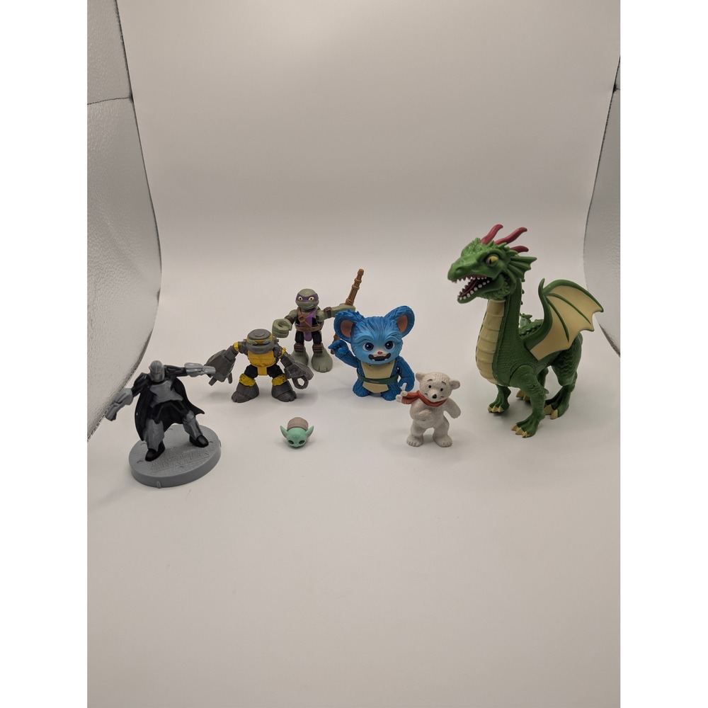 Mixed Toy Lot Small Multi Star Wars TMNT Dragon Figures Hasbro Lakeshore